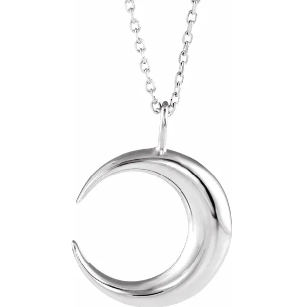 Aster Crescent Moon Necklace