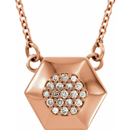 Marigold Diamond Honeycomb Necklace