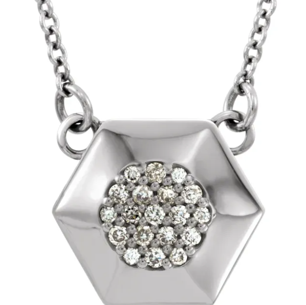 Marigold Diamond Honeycomb Necklace