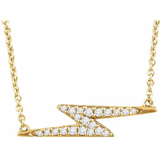 Aster Diamond Lightning Bolt Necklace