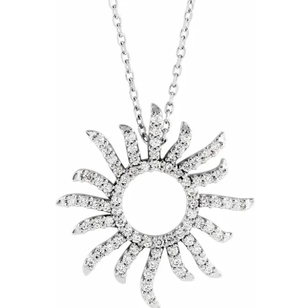 Aster Diamond Blazing Sun Necklace