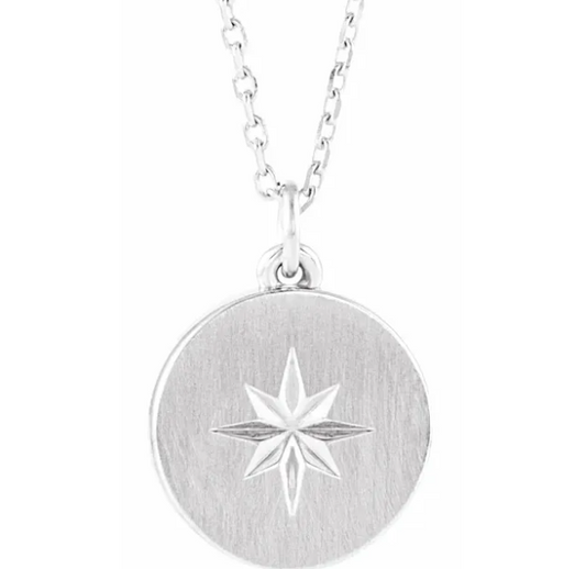 Aster Starburst Disc Necklace