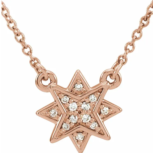 Aster Diamond Starburst Necklace