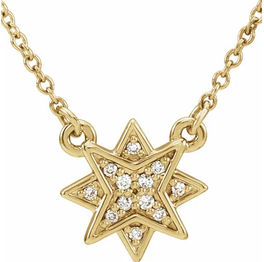 Aster Diamond Starburst Necklace