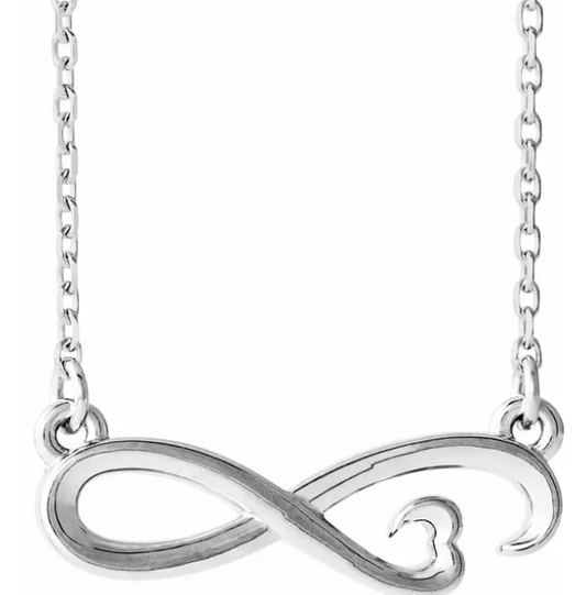 Rose Heart Infinity Necklace