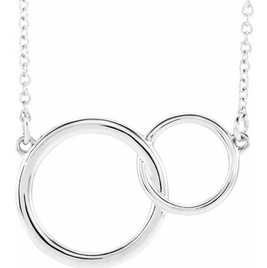 Peony Interlocking Circle Necklace