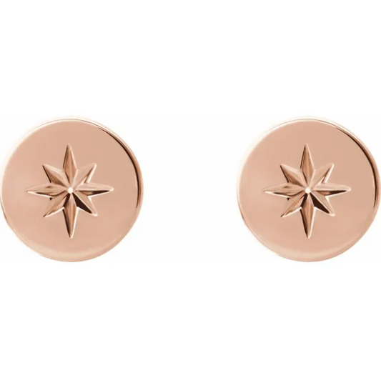 Aster Starburst Disc Earrings