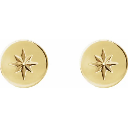 Aster Starburst Disc Earrings