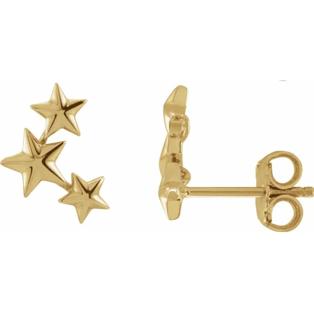 Aster Star Climber Earrings