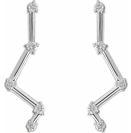 Aster Diamond Constellation Climber Earrings