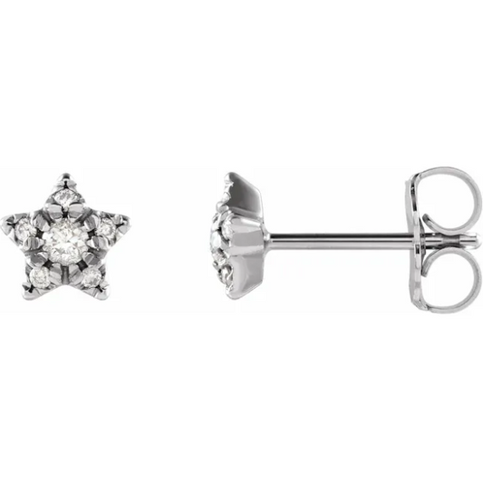 Aster Diamond Stud Earrings