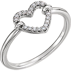 Tulip Diamond Heart Ring