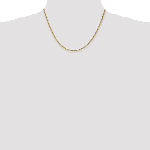 2.25 mm Diamond-Cut Rope Chain