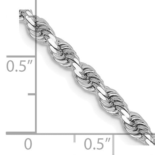 3.25 mm Diamond-Cut Rope Chain