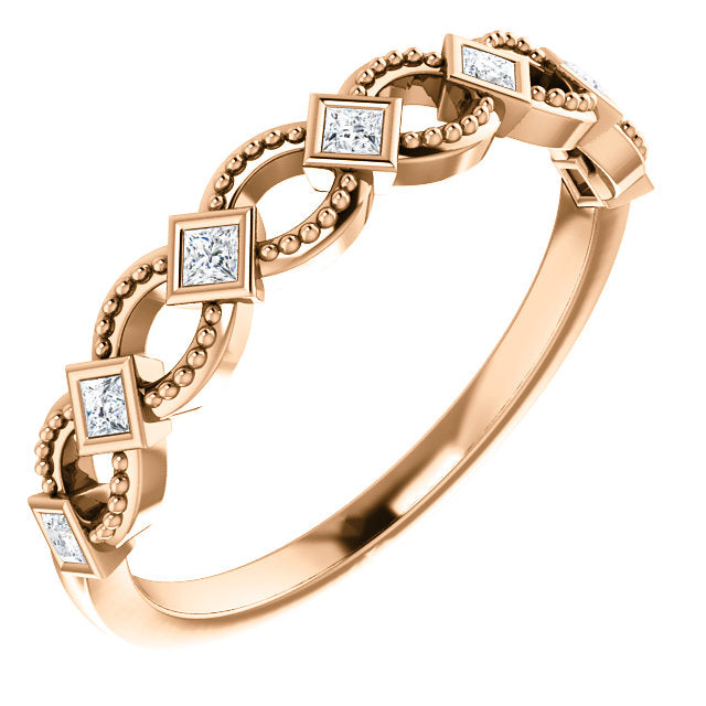 Princess Diamond Stackable Ring