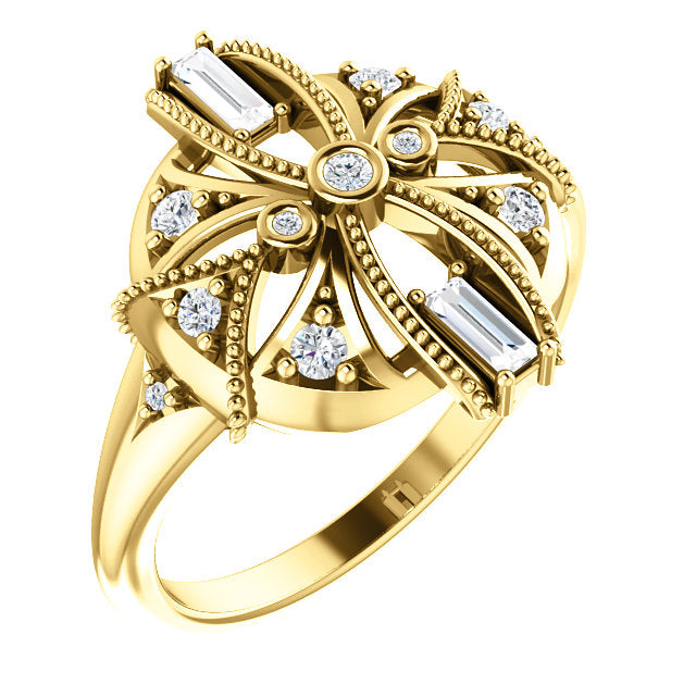 Iris Vintage Inspired Diamond Ring
