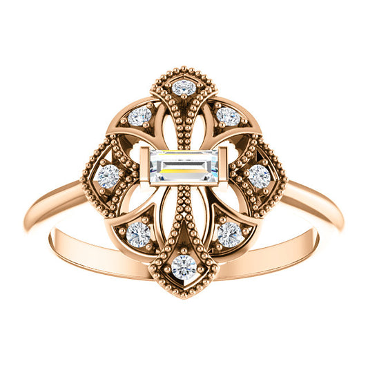 Iris Vintage Inspired Diamond Ring