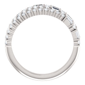 Hyacinth Diamond Three Row Ring