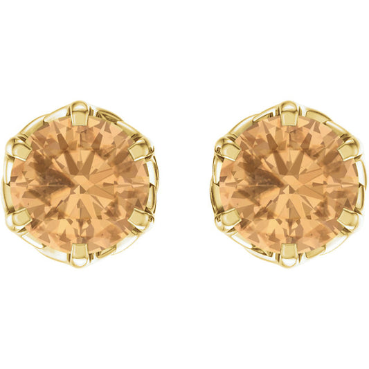 Honey Topaz Stud Earrings