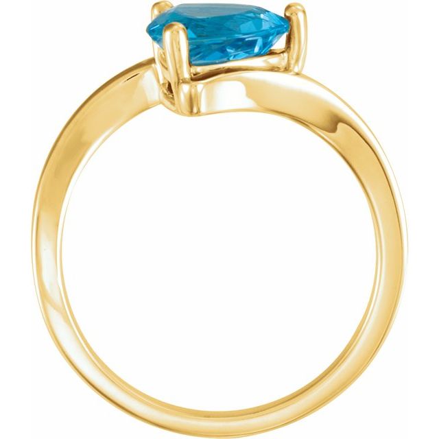 Dahlia Blue Topaz Solitaire Ring