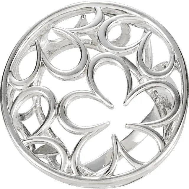 Daisy Flower Medallion Ring