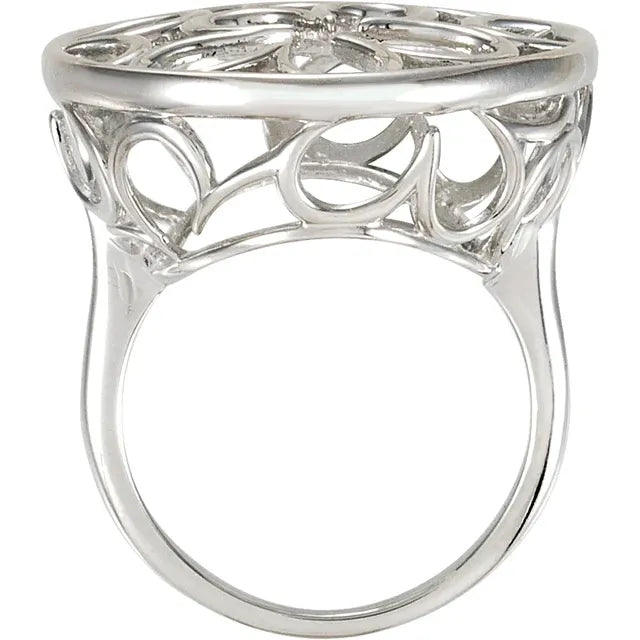 Daisy Flower Medallion Ring