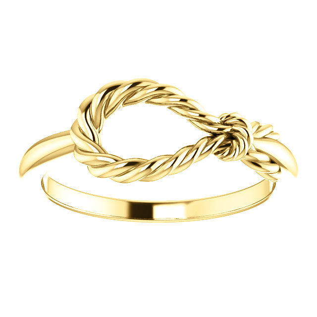 Open Rope Knot Ring