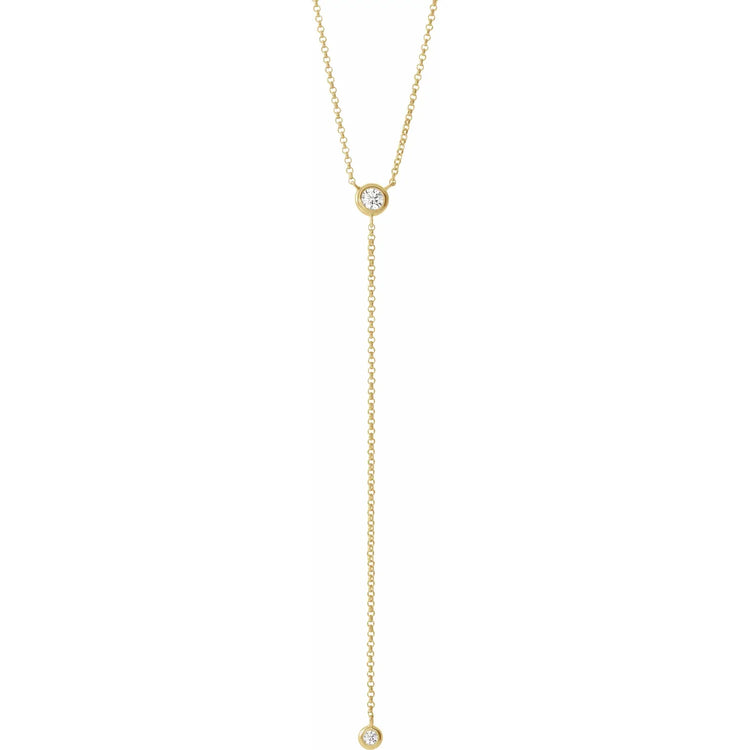 Poppy Diamond Dangle Lariat Necklace