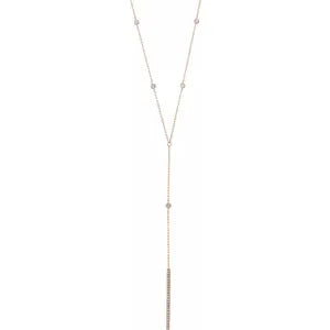 Poppy Diamond Bar Lariat Necklace