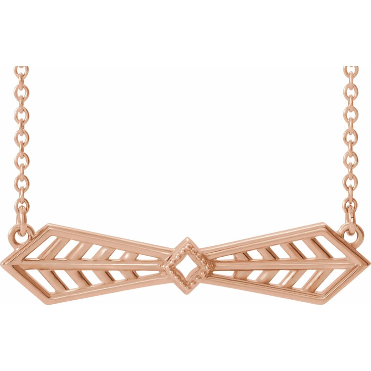 Dahlia Medium Geometric Bar Necklace