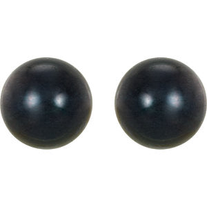 Black Akoya Pearl Stud Earrings