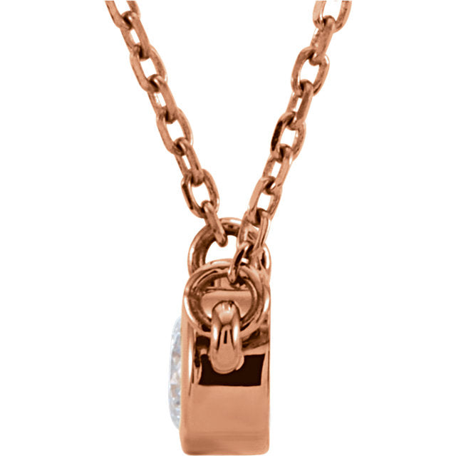 Poppy Diamond Bezel Set Necklace