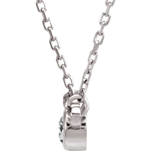 Poppy Diamond Bezel Set Necklace
