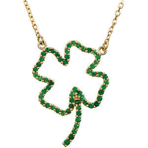 Clover Tsavorite Garnet Necklace