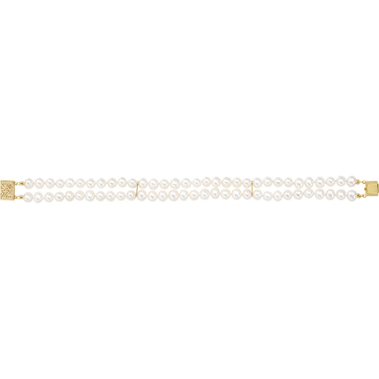 Freshwater Cultured Pearl Double Strand Bracelet