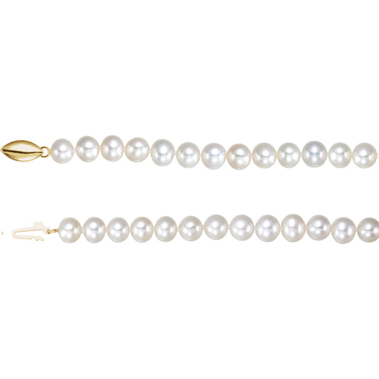 Hibiscus Freshwater Cultured Pearl Necklace