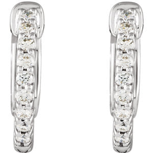 Orchid 0.25 CTW Diamond Inside Outside Hoop Earrings