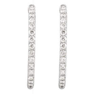 Orchid 2.00 CTW Diamond Inside Outside Hoop Earrings