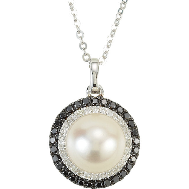 Hydrangea Pearl & Diamond Necklace