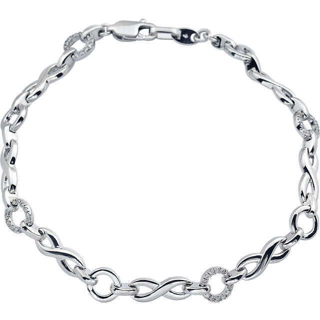 Diamond Infinity Link Bracelet