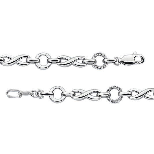 Diamond Infinity Link Bracelet