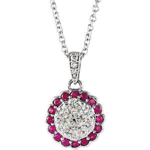 Orchid Ruby & Diamond Necklace