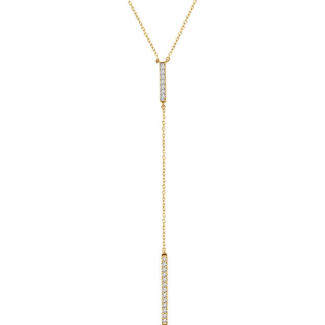 Lilac Diamond Bar Lariat Necklace