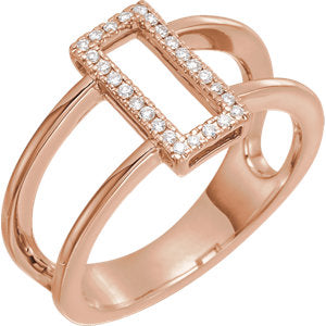 Dahlia Diamond Rectangle Ring