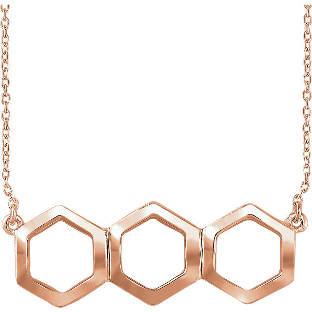 Marigold Tri-Honeycomb Necklace