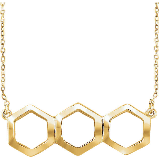 Marigold Tri-Honeycomb Necklace