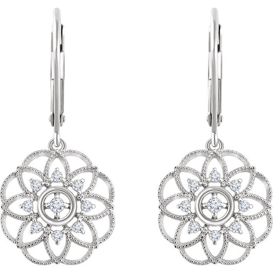 Iris Diamond Dangle Earrings