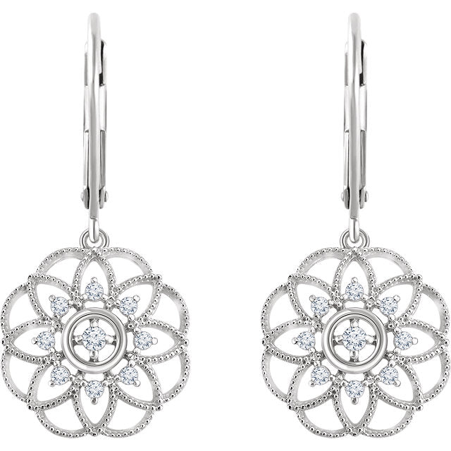 Iris Diamond Dangle Earrings