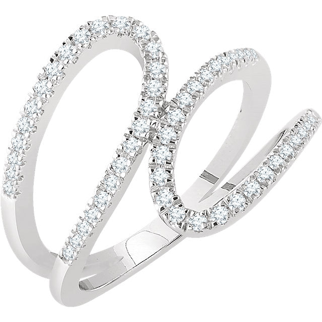 Passionflower Diamond Freeform Ring