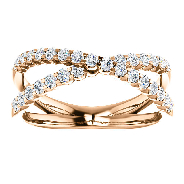 Diamond Criss Cross Ring